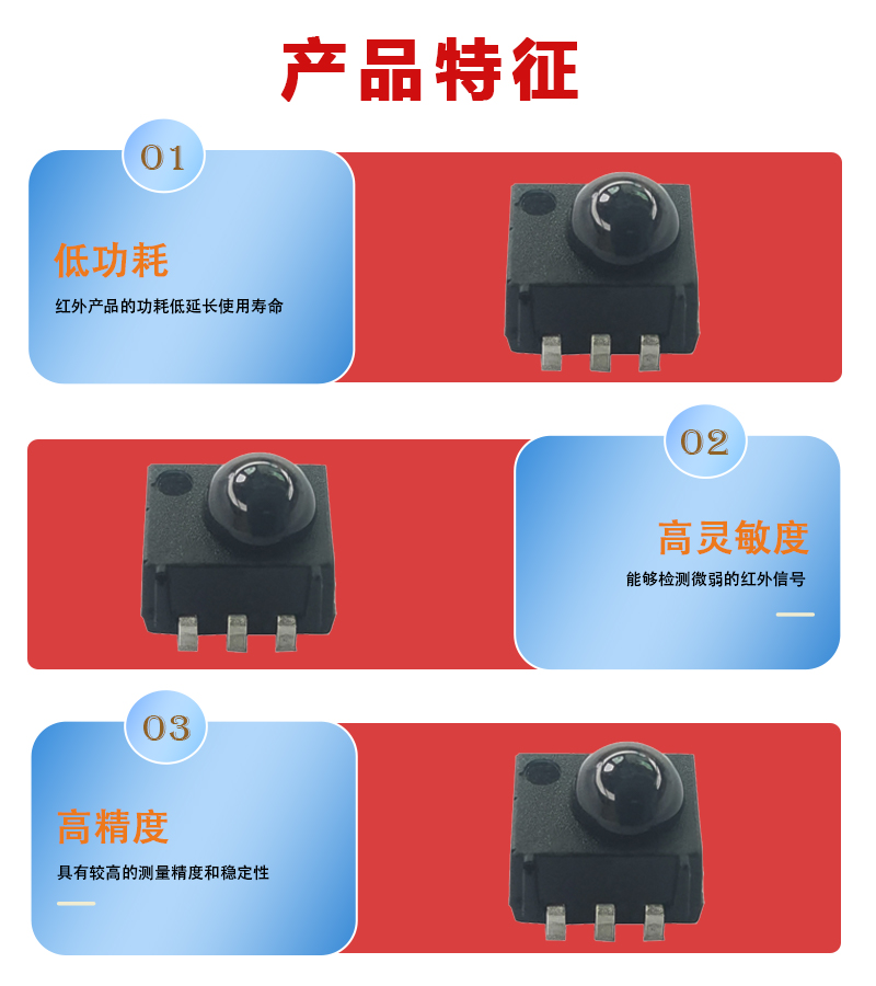 “貼片側(cè)貼紅外接收頭特征，低功耗接收頭”/